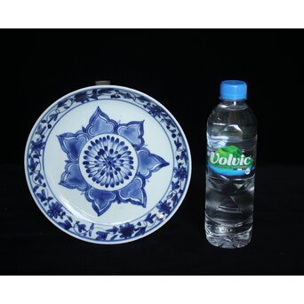 花文 古染付 7寸皿　P062 