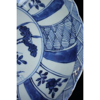 古染付 祥瑞手鷺文 深皿7寸　P064 