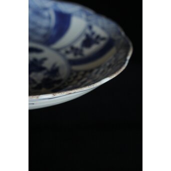 古染付 祥瑞手鷺文 深皿7寸　P064 