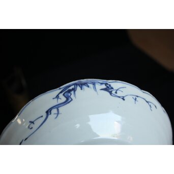 古染付 祥瑞手鷺文 深皿7寸　P064 