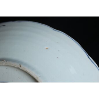 古染付 祥瑞手鷺文 深皿7寸　P064 