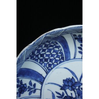 古染付 祥瑞手鷺文 深皿7寸　P064 