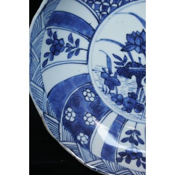 古染付 祥瑞手鷺文 深皿7寸　P064 