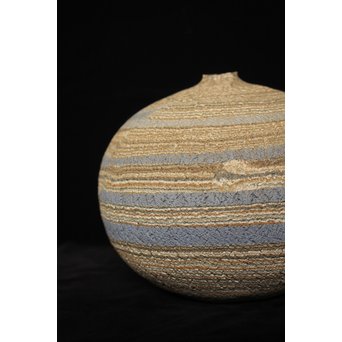 松井康成 練上嘯裂文壷　P066 