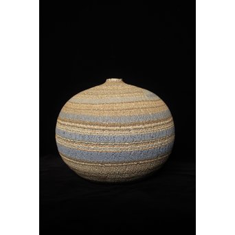 松井康成 練上嘯裂文壷　P066 