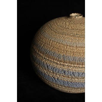 松井康成 練上嘯裂文壷　P066 