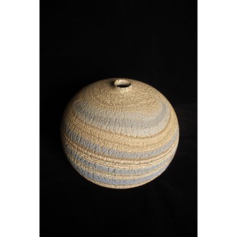 松井康成 練上嘯裂文壷　P066 