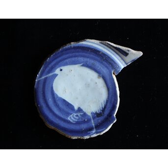 初期伊万里 白抜き鷺陶片　P073 