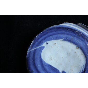 初期伊万里 白抜き鷺陶片　P073 