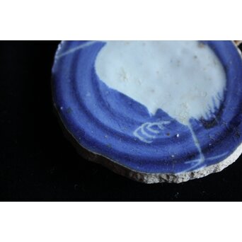 初期伊万里 白抜き鷺陶片　P073 