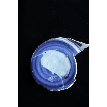 初期伊万里 白抜き鷺陶片　P073 