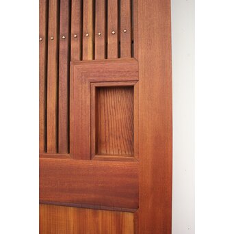 総欅柾目 格子蔵戸　W936Y 