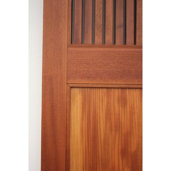 総欅柾目 格子蔵戸　W936Y 