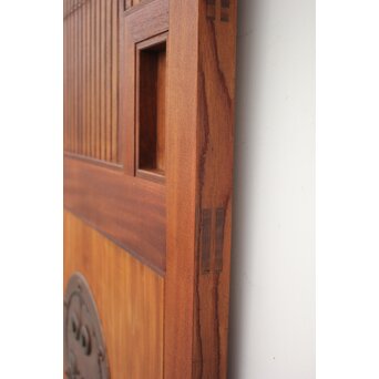 総欅柾目 格子蔵戸　W936Y 