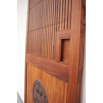 総欅柾目 格子蔵戸　W936Y 