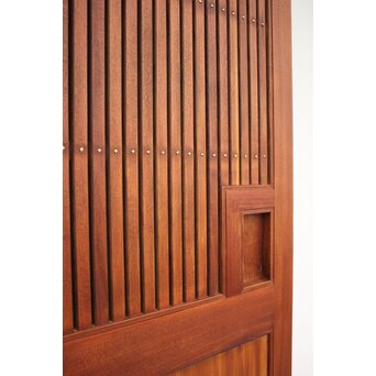 総欅柾目 格子蔵戸　W936Y 