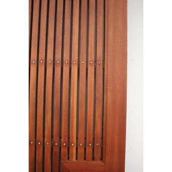 総欅柾目 格子蔵戸　W936Y 