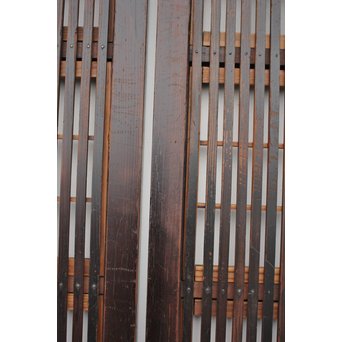 飴色時代 障子枠付格子戸 2枚1組　L945 