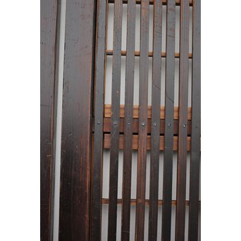 飴色時代 障子枠付格子戸 2枚1組　L945 