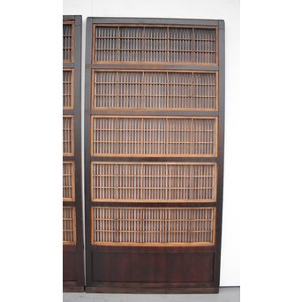 飴色時代 障子枠付格子戸 2枚1組　L945 