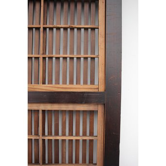 飴色時代 障子枠付格子戸 2枚1組　L945 