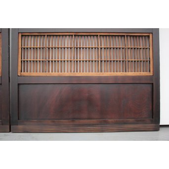 飴色時代 障子枠付格子戸 2枚1組　L945 