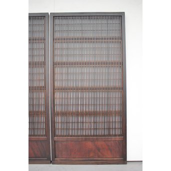 飴色時代 障子枠付格子戸 2枚1組　L945 