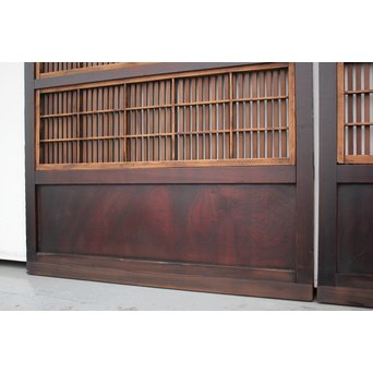 飴色時代 障子枠付格子戸 2枚1組　L945 