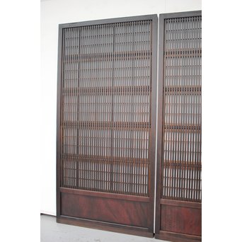 飴色時代 障子枠付格子戸 2枚1組　L945 