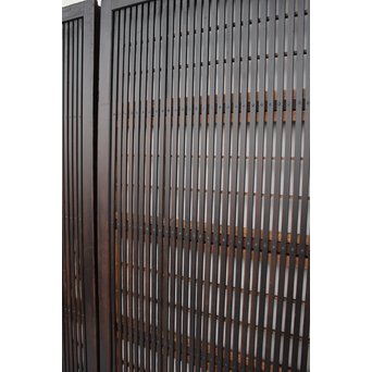 飴色時代 障子枠付格子戸 2枚1組　L945 