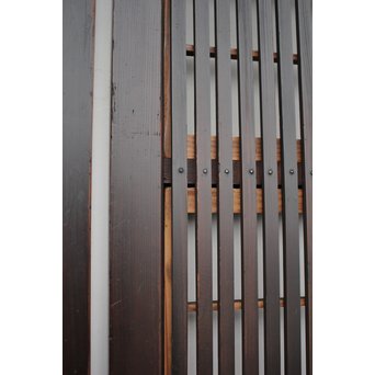 飴色時代 障子枠付格子戸 2枚1組　L945 