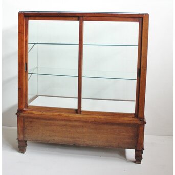 乳白色ガラスのショーケース　G276 