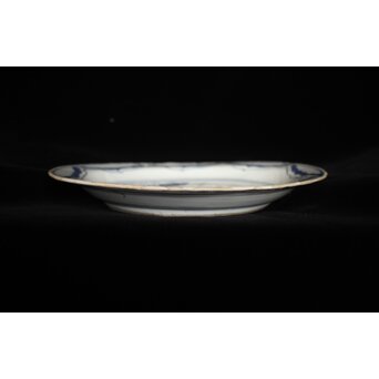 古染付 山水 南京7寸皿　P077 