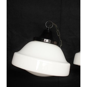 大型乳白色ガラスの照明 2個1組　A1884 