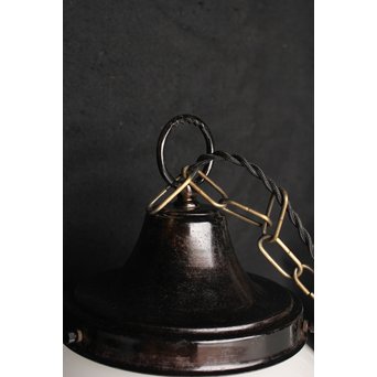 大型乳白色ガラスの照明 2個1組　A1884 