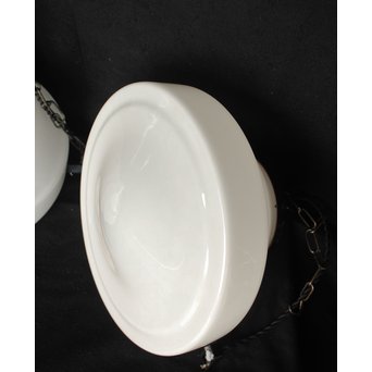 大型乳白色ガラスの照明 2個1組　A1884 