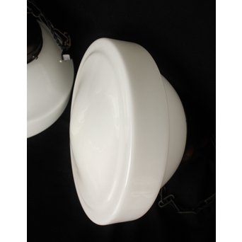 大型乳白色ガラスの照明 2個1組　A1885 