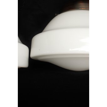 大型乳白色ガラスの照明 2個1組　A1885 