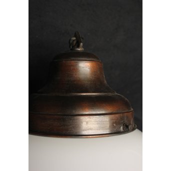 大型乳白色ガラスの照明 2個1組　A1885 