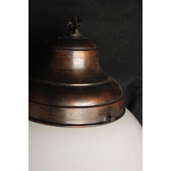 大型乳白色ガラスの照明 2個1組　A1885 