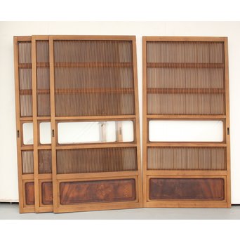 上質全面ガラス格子戸 4枚1組　L946