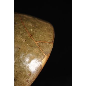 青唐津呼継茶碗　P080 