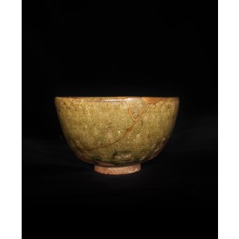 青唐津呼継茶碗　P080 