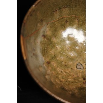 青唐津呼継茶碗　P080 