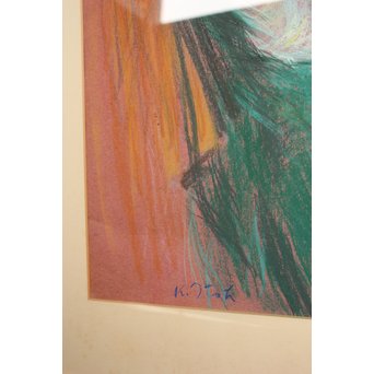 伊藤清長【女性像】パステル画　Z055 