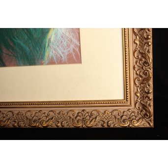 伊藤清長【女性像】パステル画　Z055 