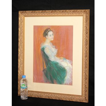 伊藤清長【女性像】パステル画　Z055 