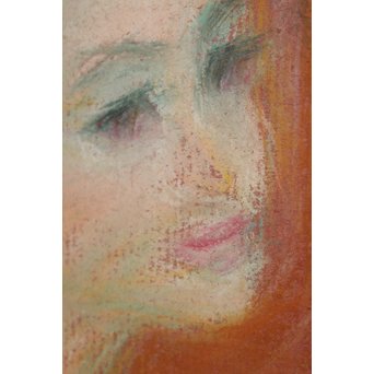 伊藤清長【女性像】パステル画　Z055 