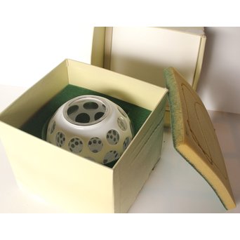 HERMÈS Vintage Cristal double Vase エルメス 白被切子花瓶 水指　Y007 