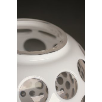 HERMÈS Vintage Cristal double Vase エルメス 白被切子花瓶 水指　Y007 